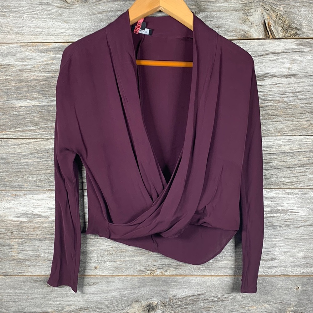 Babaton Silk cross over blouse